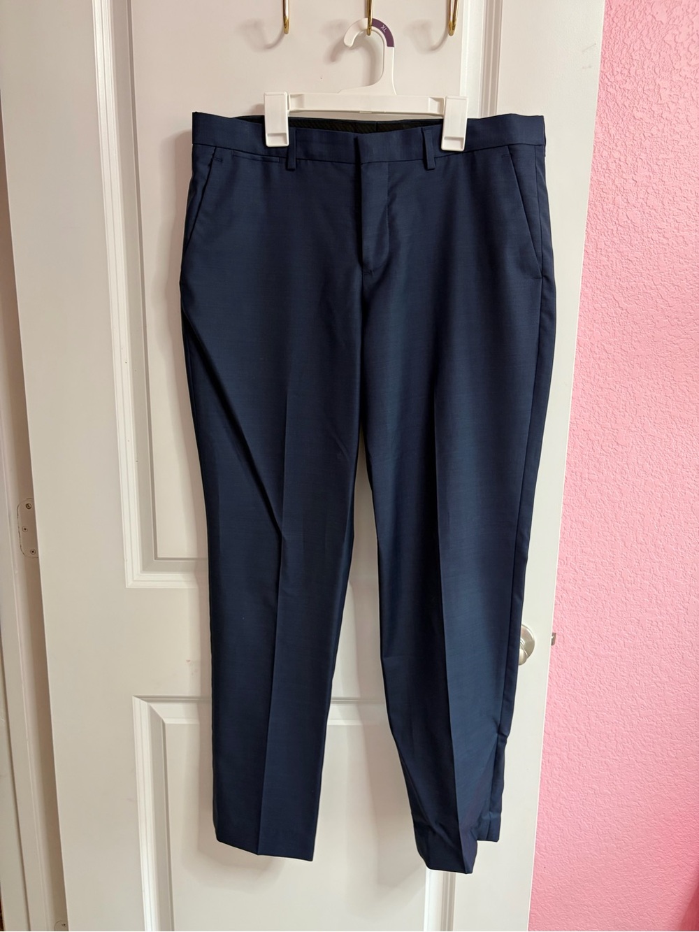 Men's Navy Express Dress Pants - Classic Tailored Fit